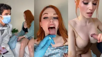 Amouranth Roleplay Doctor Blowjob and Cumshot video with a Petite Cutie
