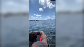 ScarlettKissesXO Rides a Jet Ski in Pink Bikini Showing her Thick Thighs and Juicy Ass in Public