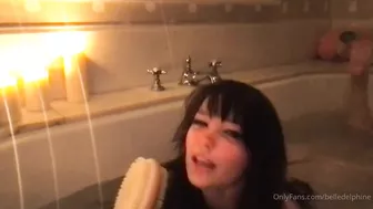 Belle Delphine Teases Her Pussy in a Steamy Bath Video on OnlyFans