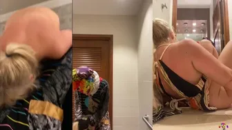 GibbyTheClown and Lila Lovely get freaky in the bathroom with intense intercourse