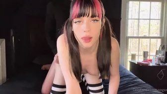 SooGSX Gets Fucked Hard in Her Tight Pussy After Intense Blowjob in Schoolgirl Tease Video Leaked from OnlyFans