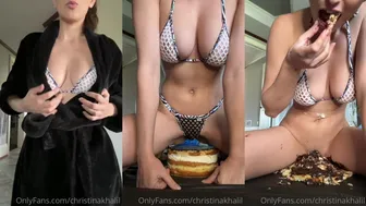 ChristinaKhalil's Naughty Cake Sitting and Butt Plug Play in Lingerie Video
A seductive lingerie-clad ChristinaKhalil teases with cake sitting and butt plug fun in this naughty OnlyFans video.