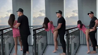 italyxdelia Fit Babe Delia Rose Gets Fucked on a Balcony in Pink Dress OnlyFans Leaked Video