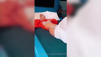 Therealbrittfit shows off big tits and pussy in truck bed in this OnlyFans video