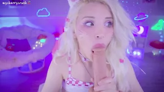 Mycherrycrush Blonde Stunner Teases with Butt Plug and Spreads Her Ass in Neon Lit Room.