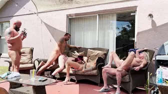 Babyanne_lsfl wild outdoor orgy video with naked fucking and sucking in the backyard