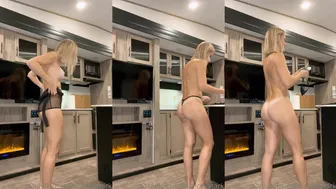 VickyStark Teases in Black Lingerie Before Stripping Naked in Sultry Video