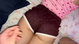 MaryBabyJane moans loudly while getting fucked doggy style in pink lingerie