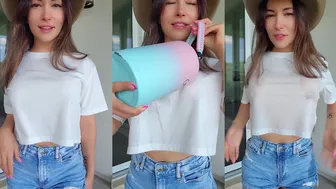 Alinity Teases in Wet T-Shirt Riding Cowgirl in Leaked Video