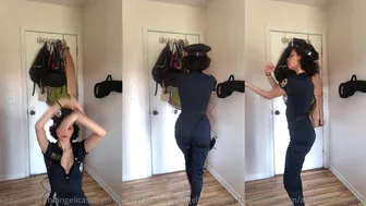 AngelicaSlabyrinth Stars As A Smoking Sexy Cop In Her Revealing OnlyFans Video