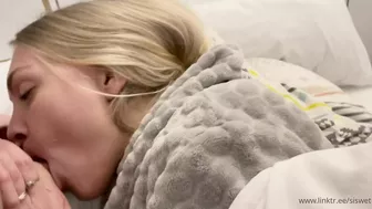 Sleepy Blonde Siswet19 Wakes Up And Gags On A Hard Cock