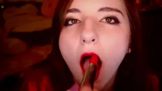 Amazing AftynRose ASMR Red Lipstick And Shoes Naked
