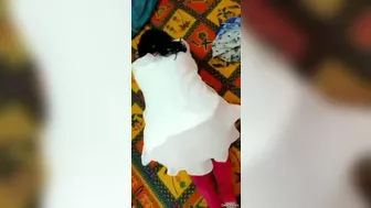 Husband fucks wife’s pink legging, panties doggy style
 Indian Video Tape