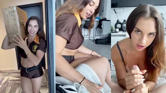 Brattygbaby Teases With A Sloppy Handjob In Delivery Girl Video
