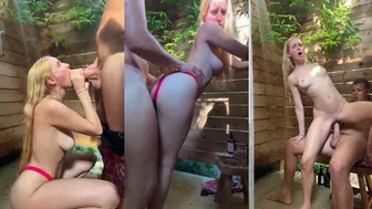 Madison Moores Kicks Off Her Day With Public Shower Fuck Fest Video