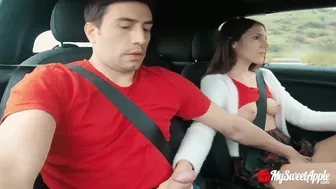 MySweetApple Teases Hard Dick in Car Sex Tape Leaked OnlyFans Video