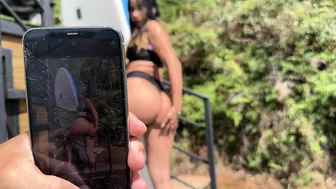 Houseboat Photoshoot Turns Naughty with Public Fucking and Double Facial