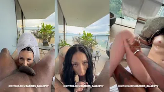 Auhneesh Nicole Teases Cock on Balcony in Leaked Sex Video