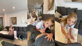Bellalynn Teases Sloppy After School Blowjob In Leaked OnlyFans Video