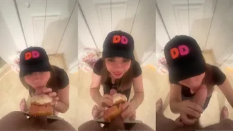 Katiana Kay Teases Cock Hungry Donut Shop Employee In Leaked Onlyfans Video