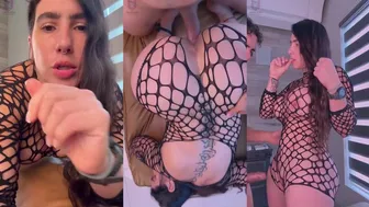 Yiny Leon Busty Latina Teases in Fishnets during Leaked OnlyFans Fuckfest Video