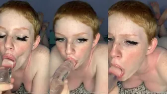 Aaliyah_may POV Sucking Glass Dildo