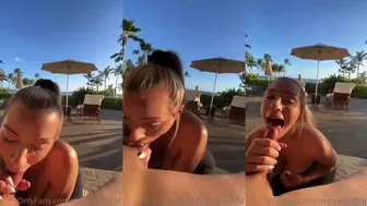 Therealbrittfit Teases Cock in Public Blowjob Leak from OnlyFans Video