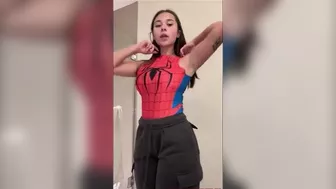 Sophie Rain Teases Her Big Tits & Ass in Leaked Spider-Man OnlyFans Video