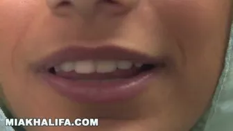 Sexy  Mia Khalfia – Arab Goddess Strips Nude In A Library Just For You HD