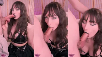 Pufffypink's Goth GF Teases Dick In Onlyfans Blowjob Video