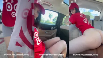 Auhneesh Nicole Takes a Creamy Load in the Car After Teasing Target Employees in Sexy Video