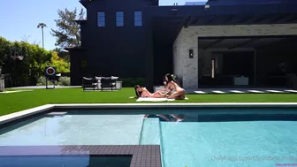Caryn Beaumont & Sarah Tease Pussy Eating Poolside in Exclusive Video