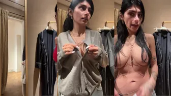 Mia Khalifa Teases in Red Top Strip & Nude Dressing Room Video