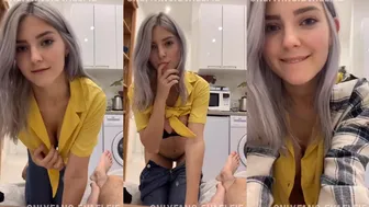 Eva Elfie Tease Her Giant All Natural Tits in Cum Drenched Video