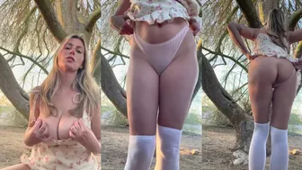 Diora Baird Teases in Nude Outdoor Dress Strip OnlyFans Leak Video