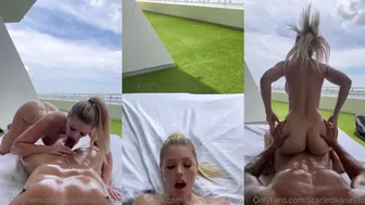 ScarlettKissesXO Teases Her Oily Juggs Outdoor Nude in Leaked OnlyFans Blowjob Video