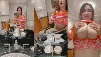 Anri Okita Teases in Nude Sweater Strip Onlyfans Leak Video