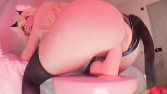 Belle Delphine Naughty Little Kitten Rides Giant Dildo in Must-Watch Video