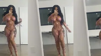 Cardi B Teases in Wet Bikini Cosplay Grind Dance Video Part 2