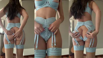 Christina Khalil Teases in Baby Blue Lingerie Try-On Leaked OnlyFans Video