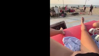 Beach Babe Teases Her Wet Pussy On Outdoor Bed In Hardcore Video