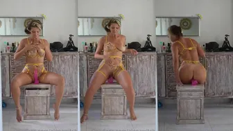 Alena Witch Teases in Lingerie Riding Dildo in Leaked OnlyFans Video