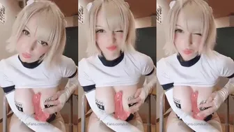 Katyuska Moonfox In Naughty Cosplay Dildo Fuck Titty Tease Leaked Video