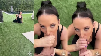 Angela White Teases With Sloppy Yoga Porn Video