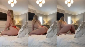 Lauren Elizabeth amateur porn video teasing her ass doggystyle on the bed