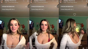 Kaitlyn Krems teases her leaked tits in stolen selfie video
