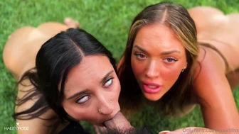 Hailey Rose Teases in Wild Threesome Fuckfest With Alanna Pow Video