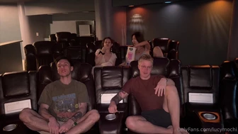 Lucy Mochi Teases BGBF With Quinn Finite In Dark Movie Theater Video