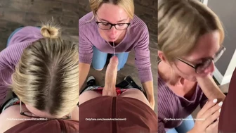 JessieAndJackson Tease Quick Blowjob Thru Clothes Video