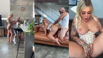 Kali Roses Teases in White Lingerie Fuck Video